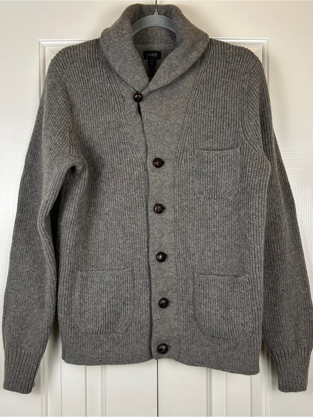J. Crew Men’s 100% Lambs Wool Cardigan Sweater